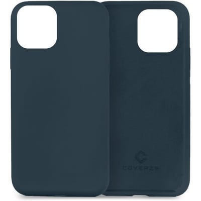 Coverzs Luxe Liquid Silicone case geschikt voor Apple iPhone 13 Pro - beschermhoes - siliconen backcover - donkerblauw