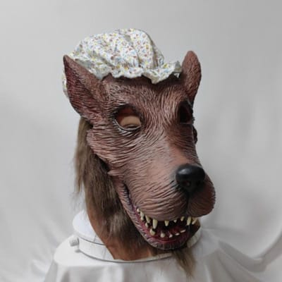 Halloween Dier Wolf Oma Masker One size bruin