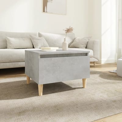 vidaXL - Bijzettafel - 50x46x35 - cm - bewerkt - hout - betongrijs