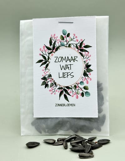 10 stuks, Zomaar wat liefs, zonnebloemen, bloemen, klein kadootje, green gift, uitdeelkadootjes, collega, bedankje, zomaar,bloemetje,