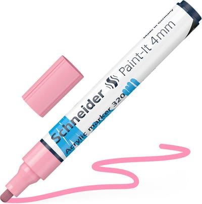 Schneider acrylmarker - Paint-It 320 - 4mm - pastel roze - acrylstiften - S-120229