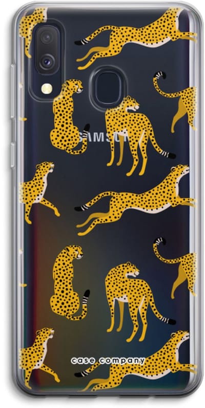 Case Company® - Hoesje geschikt voor Samsung Galaxy A40 hoesje - Luipaard - Soft Cover Telefoonhoesje - Bescherming aan alle Kanten en Schermrand