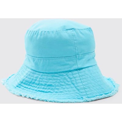 Bucket Hat With Drawstring | Blue