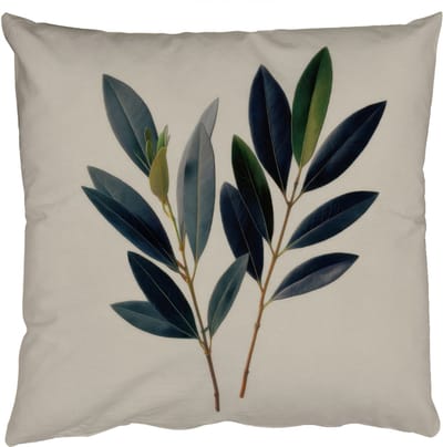 Sierkussens - Kussentjes Woonkamer - 50x50 cm - Ovaalvormige bladeren - Diep groen - Symmetrisch