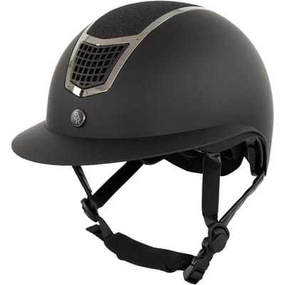 Paillettenhelm met polovizier BR Equitation Lambda Plus Glitter