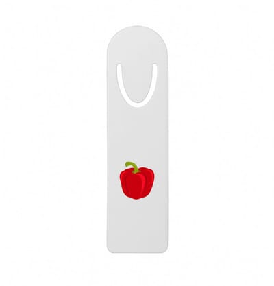 Hacebo® - Rode Paprika metalen boekenlegger - Groente - Groente liefhebbers - paprika - vruchtgroente - puntpaprika Bladwijzer boekenleggers - 12.7 cm x 3.2cm