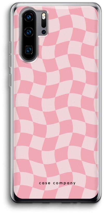 Case Company® - Hoesje geschikt voor Huawei P30 Pro hoesje - Grid Roos - Soft Cover Telefoonhoesje - Bescherming aan alle Kanten en Schermrand
