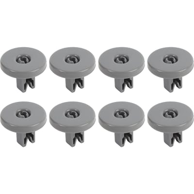 8 PCS Roue de Panier Lave-vaisselle ABS Haute Résistance Remplacement Roue Panier à Vaisselle Inférieur Lave-vaisselle gray