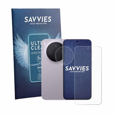 Savvies - Screenprotector voor Vivo X300 (Voor+Camera) - Folie Beschermfolie transparant 18 Stuks