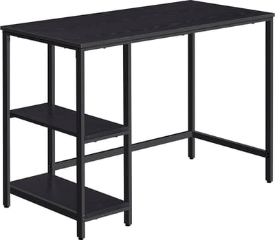 Esdoorn Wit Bureau - Spaanplaat Tafel - Stalen Poten - Ruim Werkoppervlak - 50cm x 100cm x 76cm - Lichtgewicht 14,3kg - Inclusief Accessoirepakket