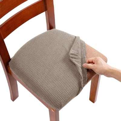 Housses de siège de chaise de salle à manger en Jacquard extensible, amovibles, lavables, rembourrées, élastiques, housse de coussin