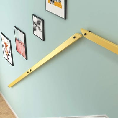 Houten trapleuning - Balkonbeugel leuning - Veiligheid verhogen - Verstelbare lengte - 30-600 cm - Geel
