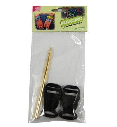 Joy! Crafts 2st kunststof sluitingen + naald 7100/0106