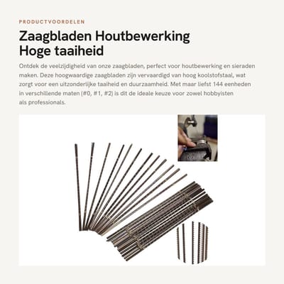 Dailygoods- Zaagbladen 144 Stuks - Hoog Koolstofstaal - Voor Houtbewerking/Sieraden - Hoge Taaiheid - Geschikt voor Metalen - Dunne/Dikke Bladen - Zaagmes