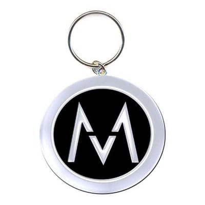 Maroon 5 - M Logo Sleutelhanger - Zilverkleurig/Zwart