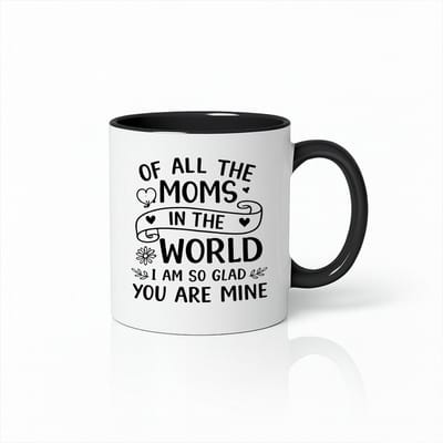 Luxe Zwart-Witte Mok voor Moeder - Hart Design Quote - Uniek Moederdag Cadeau - Keramische Beker