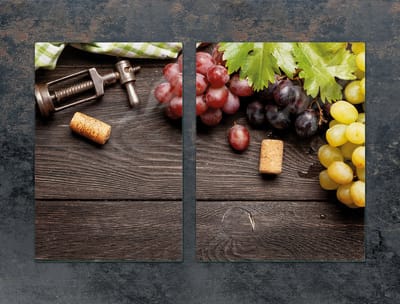 TMK ArtDeko - Snijplank - Glas - 75x52 cm - Fruitmotief