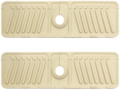 Dailygoods- Siliconen Kraandroogmat - Spatbescherming - Afvoermand - Lekbak - Aangepaste Gatgrootte - Steile Hellingshoek 7° - Afvoermat
