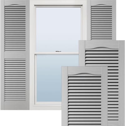 Standaard Kathedraal Top Center Mullion voor Vinyl Luiken met Installatieset - 14 1/2" W x 39" H