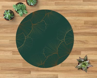 Coloray Vloerbeschermer - Elegant patroon Stoel Mat - 100x100 cm - Groente Bureau Stoel Mat - Vloerbeschermer PVC - Mótif Bureaustoelmat - Ronde Mat - Abstracties Thema