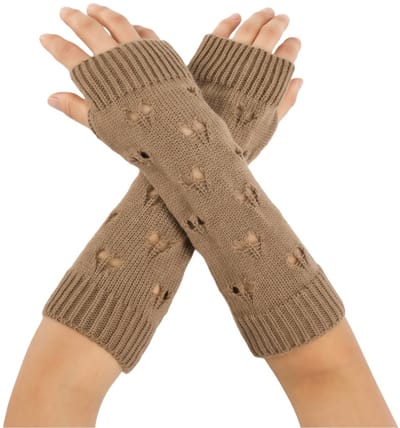 Dailygoods- Handschoenen Vingerloos - Acryl Armwarmers 30,5 cm - Kostuumaccessoires - Halloween/Anime Cosplay - Lichtgewicht - Ademend Weefsel - Vingerloze Armwarmers