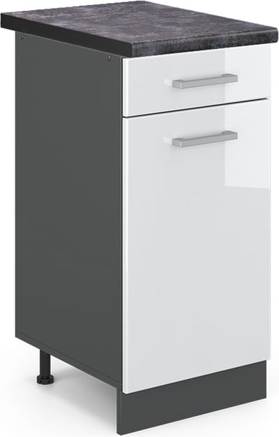 Vicco R-Line Keukenonderkast – 40 cm, WB Antraciet Wit Hoogglans