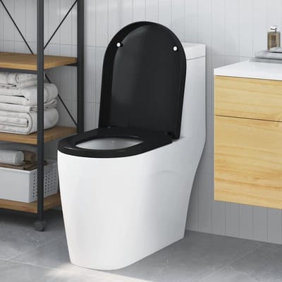 Toiletbril - WC-bril - Badkamer Upgrade - Modern Design - 48 x 365 cm - Zwart