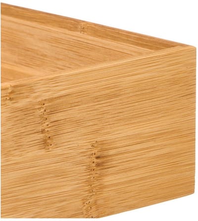Lade bakjes / organizers set - Smartsystem - 7x delig - bamboe hout - 45 x 53 cm - sorteren opbergsysteem