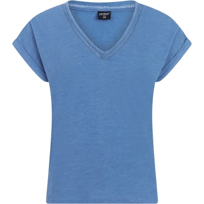 Protest PRTMondaysi – T shirt Dames – Korte mouwen – V hals – Loose fit – Wit
