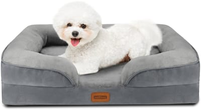 Nobleza Orthopedische Hondenmand - met Traagschuim - Waterdicht Hondenbed - Hondenkussen Wasbaar - Maat M: 71 x 58 x 17 cm - Grijs
