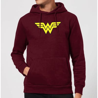 Justice League Wonder Woman Logo Hoodie - Burgundy - XL