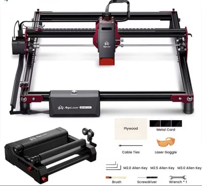 Laser Graveermachine 2 in 1 Set - Met Expansion Kit - Graveer Eenvoudig Grote Objecten - 226% Groter Graveergebied - Brede Compabiliteit