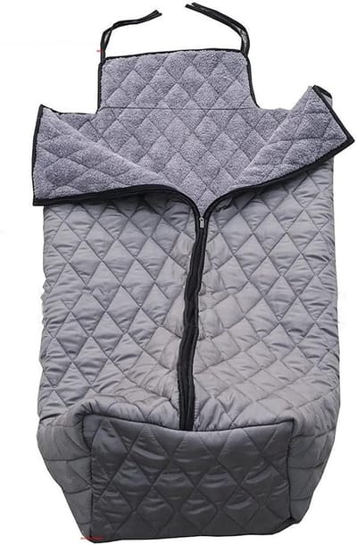 Rolstoel Voetenzak - Rolstoeldeken Winter - Warm Blijven - Waterdicht & Pluche - Universele Pasvorm - Zwart