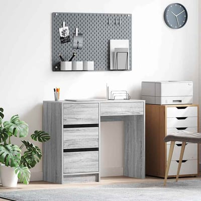 vidaXL - Bureau - Grijs - Sonoma - Bewerkt - hout - 90 - x - 37.5 - x - 75 - cm