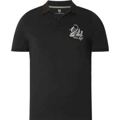 Jan Vanderstorm herren Poloshirt - 52/54 - zwart - Plus Size