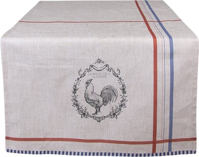 Clayre & Eef Tafelloper 50x140 cm Beige Katoen Haan