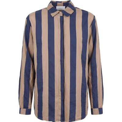 La Femme Blanche - Shirt - 471598 - Cammello/Blu
