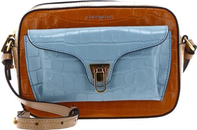 COCCINELLE Leren Schoudertas Avondtas Beat Croco Crossover Bag Multi. Aquarel Veelkleurig