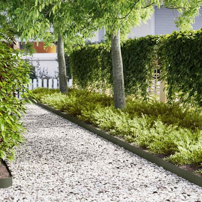 vidaXL - Grasafscherming - 50 - st - 100 - x - 0,05 - x - 15 - cm - Koud - Gewalst - Staal