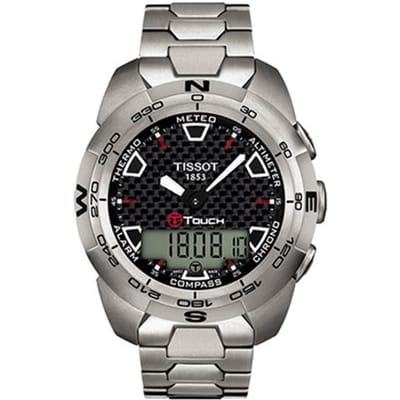 Tissot T-Touch Serie Kwarts Uurwerk Lichtgewicht Smartwatch Heren Horloges Zwart T013.420.44.201.00 Regular Box gray
