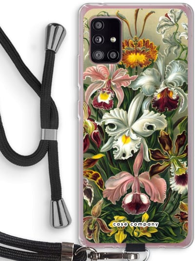 Case Company® - Hoesje met koord geschikt voor Samsung Galaxy A51 5G hoesje met Koord - Haeckel Orchidae - Telefoonhoesje met Zwart Koord - Bescherming aan alle Kanten en Over de Schermrand