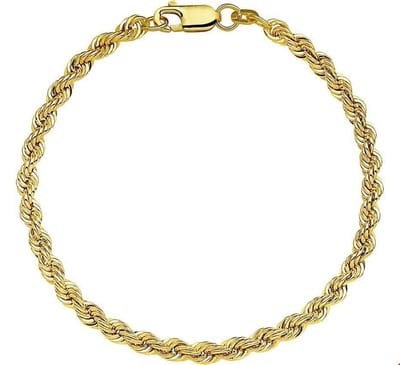 The Jewelry Collection Armband Koord 3,9 mm - Geelgoud
