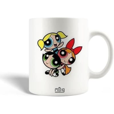 Mug en Céramique - Les Supers Nanas - 30cl - Blanc - Compatible Lave-Vaisselle - Rond