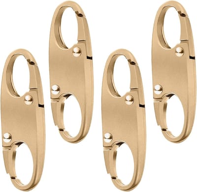 Detachable Zipper-Locks voor Rugzakken - Dubbele Vergrendeling Anti-Diefstal Clips voor Reizen, Kamperen en Wandelen - Goudkleurig
