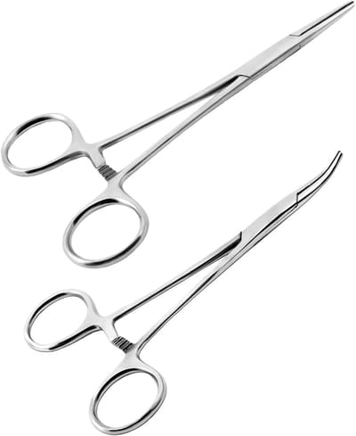 SnelShoppen - RVS Tangen Set - 2 Stuks Honden en Katten Scharen - Rechte en Gebogen Pet Grooming Scharen - Dierenverzorging en Vachtverwijdering - 12.