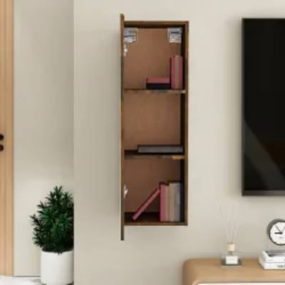 vidaXL - Tv-meubel - 30,5x30x90 - cm - bewerkt - hout - gerookt - eikenkleur