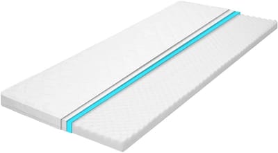 Matrasbeschermer - Topper koudschuim - Comfort verhogen - Ademend vochtregulerend - 90 x 200 cm - Wit