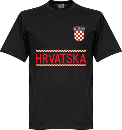 Kroatië Team T-Shirt - Zwart  - L
