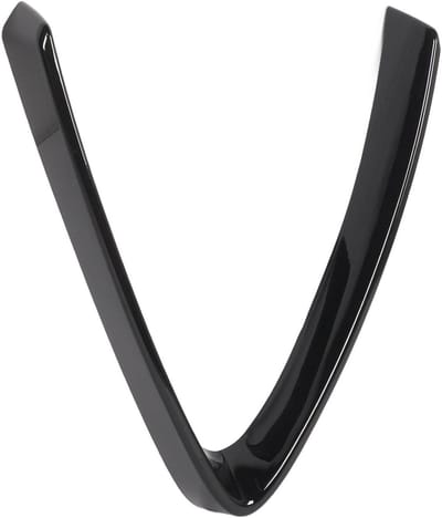 V-vorm framedecoratie bumpergrill bekleding in helderzwart - auto accessoire - stijlvol design - geschikt voor Stelvio 2017-2023.