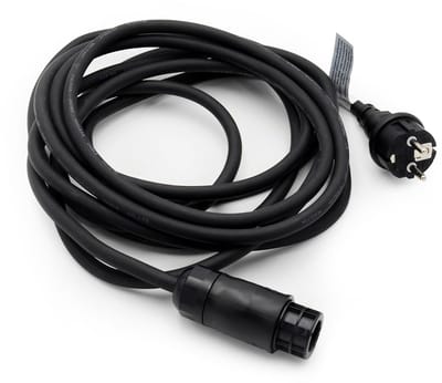 Aansluitkabel Omvormer - Stroomkabel Stopcontact - Zonne-energie Aansluiten - Rubberen Buitenmantel - 5 Meter - Zwart
